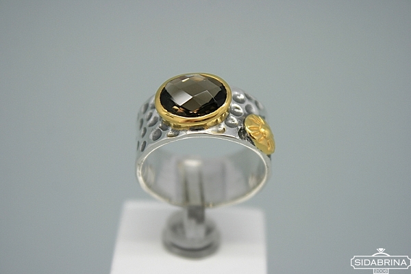 Žiedas su dūminiu kvarcu - ZDM468